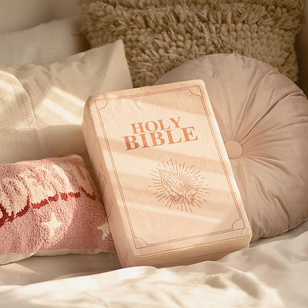 Bible Pillow Book Plush That Opens Cozy Faith Bible Pillow for Kids Adults Christian Gifts