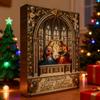 Renaissance Holy Family Advent Calendar 24-Day Christmas Countdown Box with Biblical Nativity Scene Ornaments Holiday Decor for Kids And Family