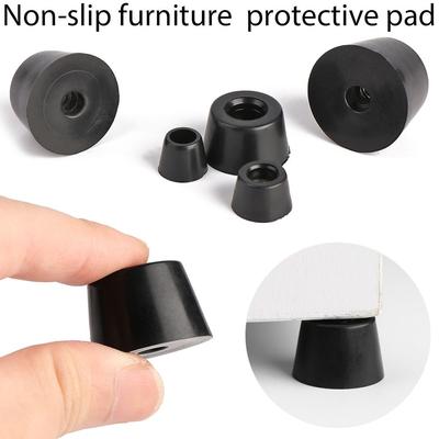 Accessories Cabinet Speaker Black Protective Pad Tapered Furniture Slip Feet PVC Foot Mat