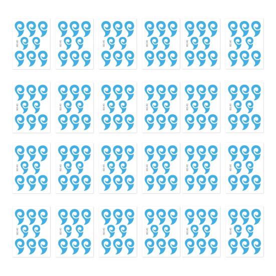 Forehead Decal Stickers for Kids Red Blue Washable Waterproof Face Tattoos for Cosplay Performances Flame Wave Designs Sticker