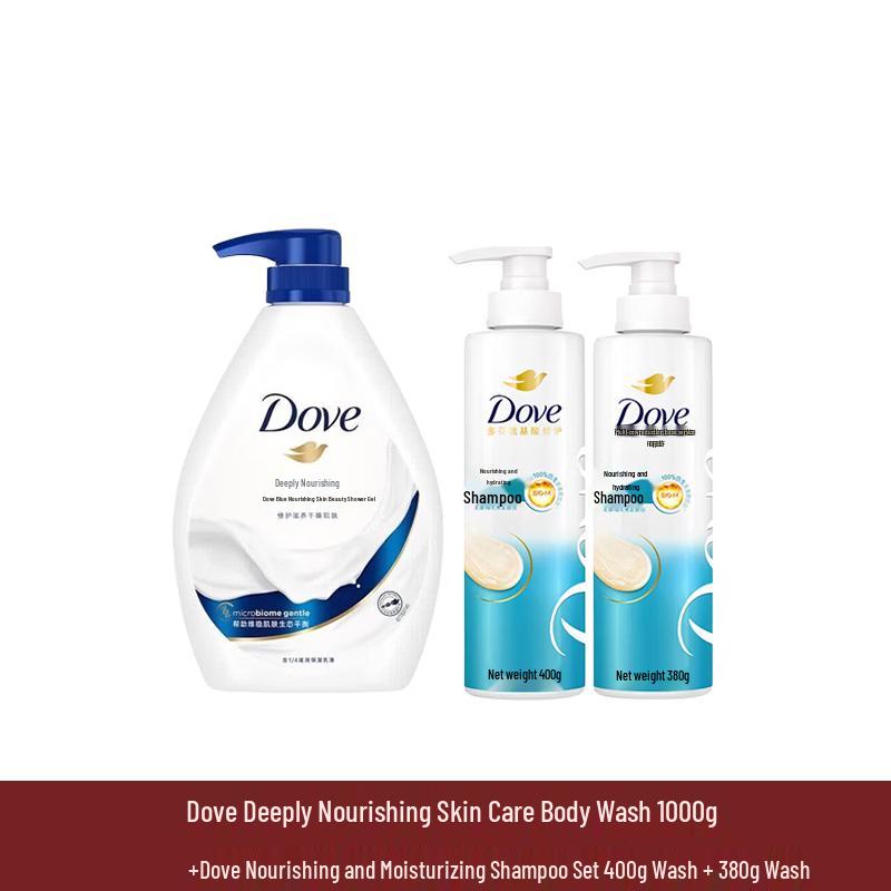Dove Deeply Nourishing Shower Cream & Hydrating Body Wash Set
