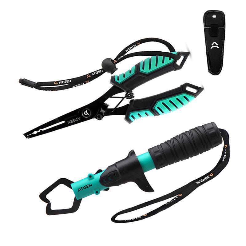 Stainless Steel Fishing Gripper Non-Slip Grip Professional Fish Lip Grabber for Beginner Anglers