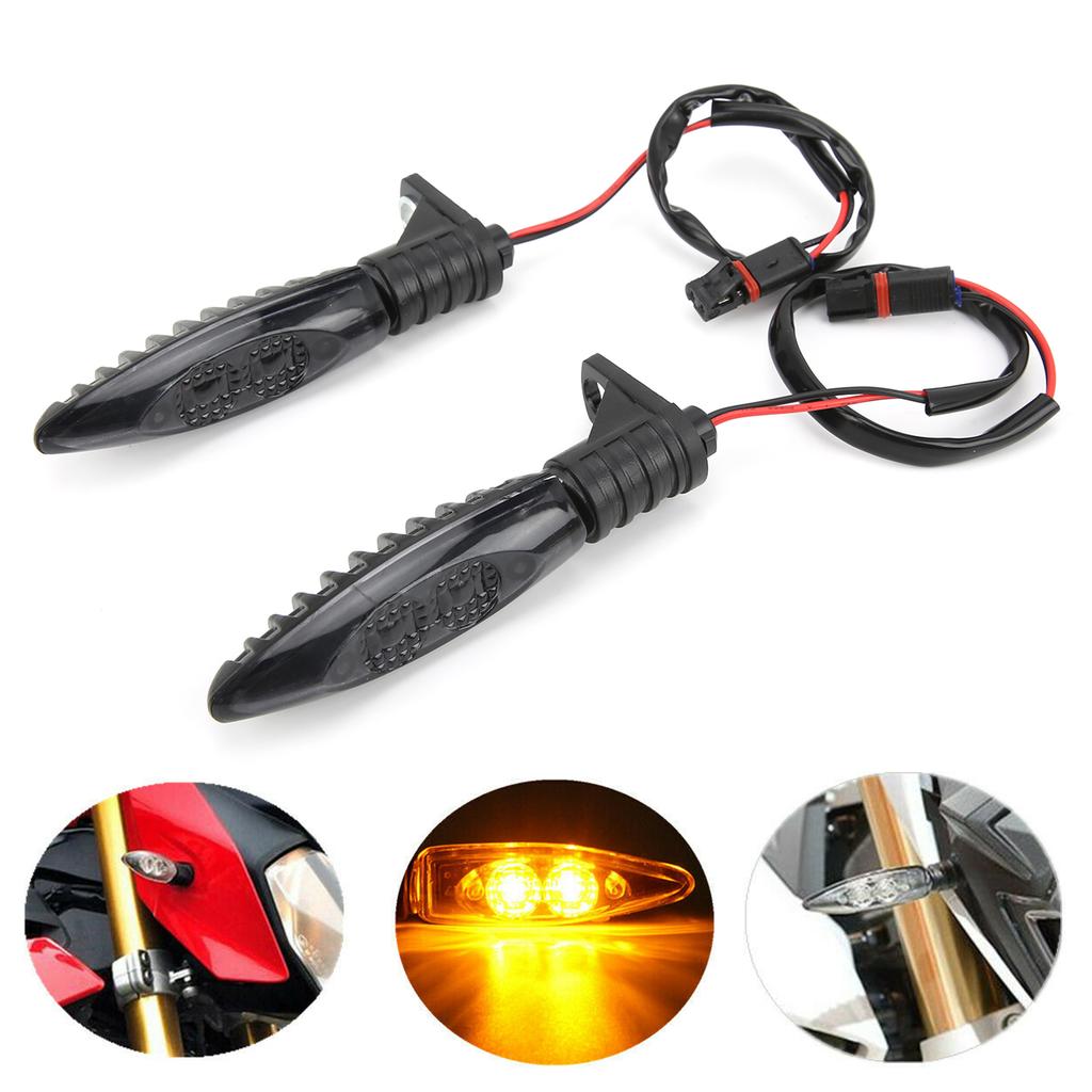 Pair Front Turn Signal Indicator LED Light 12V Replacement for S1000RR R1200GS F800GS