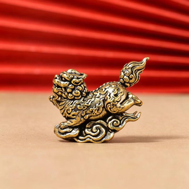 Brass Vintage Xiangyun Pixiu Ornaments To Attract Wealth Pixiu Copper Ornaments Desktop Decoration Crafts