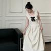 French Court Style Temperament High-end Dress, Super Beautiful In Summer, Small Flying Sleeves, Waist and Thin Polka Dot Long Dress
