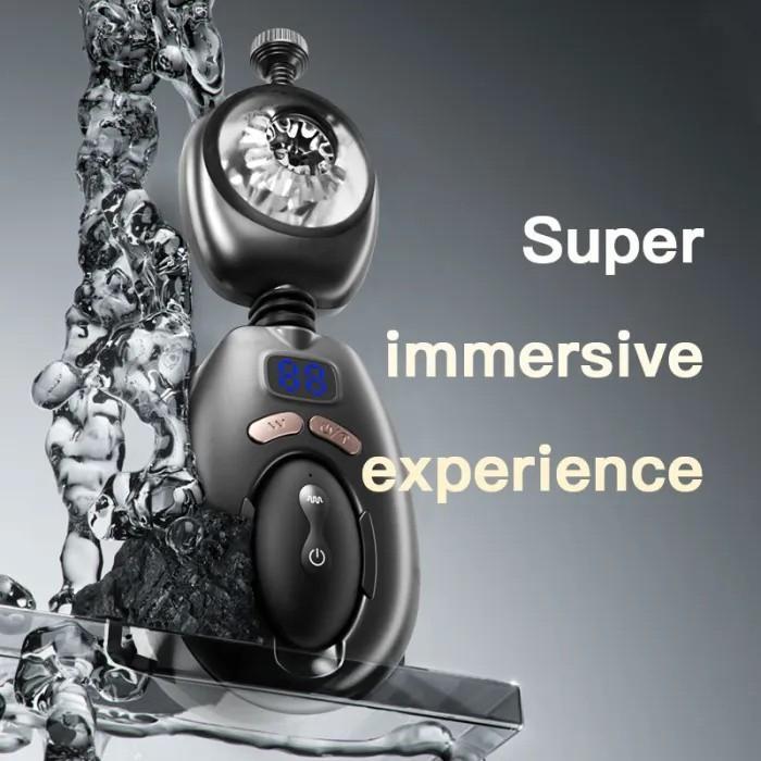 Automatischer tragbarer männlicher Masturbator - Abnehmbare Gürtel, LCD-Anzeige Kegel-Training