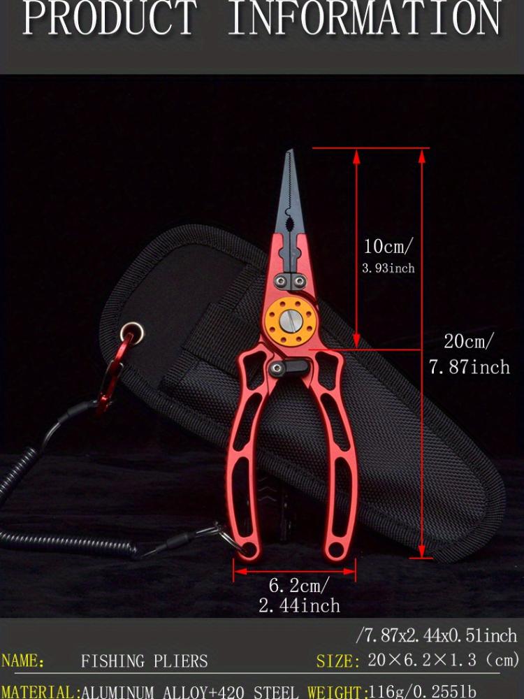 Multifunctional Fishing Pliers Aluminum Alloy Fishing Scissors Line Cutting Machine Fish Control Tool Portable Easy Storage Pliers Sleeve