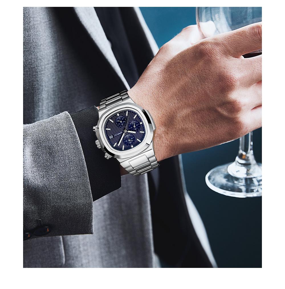 2026 Custom Your Own Logo Custom Brand Men Watch Quartz Movement Waterproof Stainless Steel Watches Luxury Wristwatch Gift