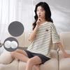 Pajamas Women's Summer with Cushions, Sweet and Cute Shorts, Can Be Worn Outside The Short-sleeved Cotton Suit Homewear