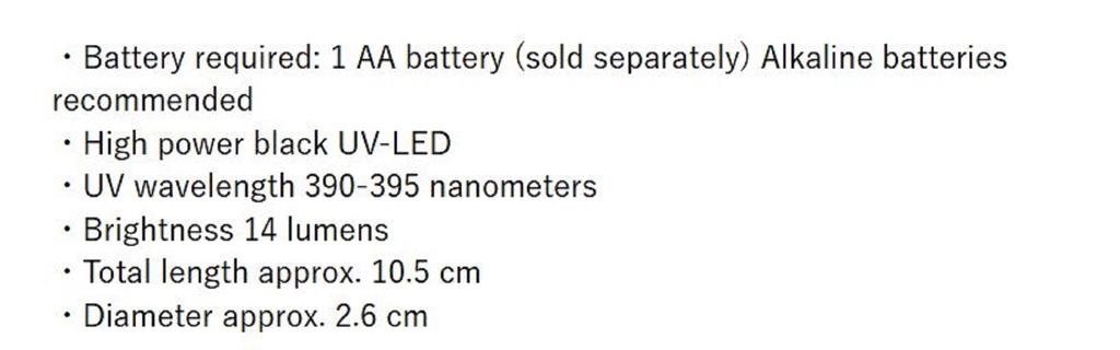 Prox PX9184GB UV LED Licht AA Batteriebetrieben 105 x 26mm Lila (3863)