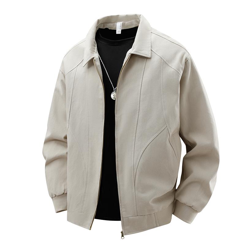 Pure Cotton Skin-friendly Breathable Jacket Casual Top Loose Coat Lapel Jacket For Men