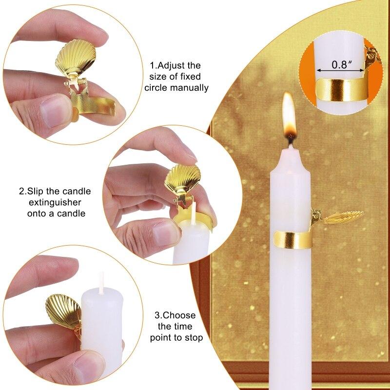 Shell Shape Candle Snuffer Automatic Fire Extinguishing Wick Flame Snuffer Extinguisher For Putting Out Candle Flame Safely