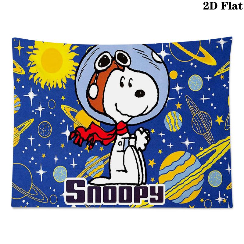 Dog Snoopy Wall Tapestry Aesthetic Wall Hanging Printed Fabric Blanket Decorative Tapestries for Bedroom Living Room Home Decor