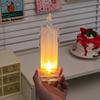 LED Candles Crystal Lamp Led Flameless Candles Operated Pillar Candles with Realistic Flame Light Desk Lamp Decorative Candles