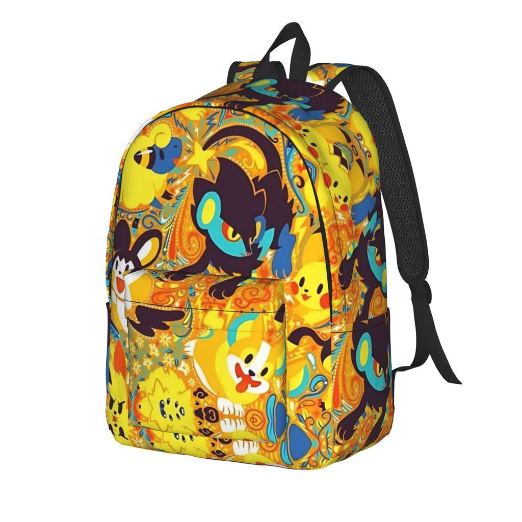 Fashion Cartoon Pokemon Theme Backpack Mochilas Cool Hiking Sturdy Shoulder Rucksack