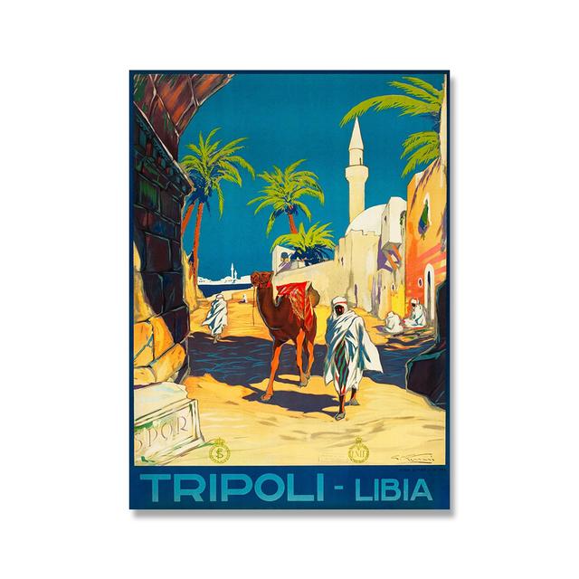 Nordic Vintage Travel Cities Poster Greece Mexico Rome Peru Libia Italy Landscape Art Canvas Painting Wall Pictures Home Decor