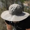 12cm Bredbremmet Herre Solhatt Sommer Ensfarget Pustende Bøttehatt Vanntett Sammenleggbar Utendørs UV-beskyttelse Fiske Strandhatt