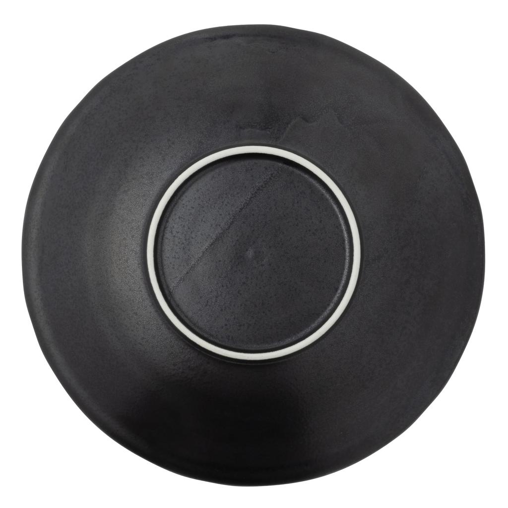 TOKI1919 Lightweight Poire La Tima Black Coupe 23 X 5cm French Microwave and Dishwasher Made In Product Café Plate/Soup Plate, Approx. Diameter,