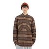 Li Ning Trend Series All Over Check Embroidered Short Cotton Jacket Unisex Jacket Brown-Check AJMT063-1