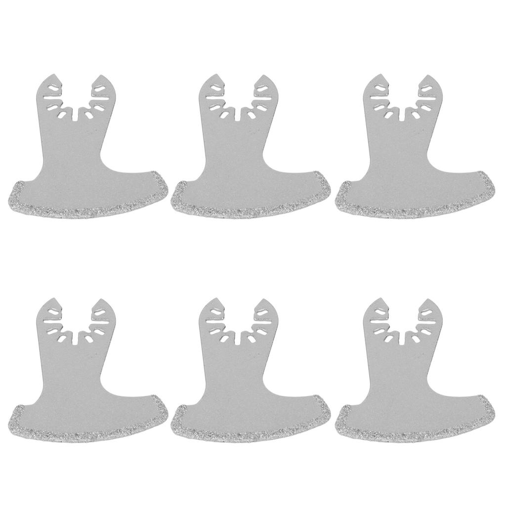 6Pcs Oscillating Saw Blades Sickle Shape Universal Diamond Carbide for Tile Masonry Removal