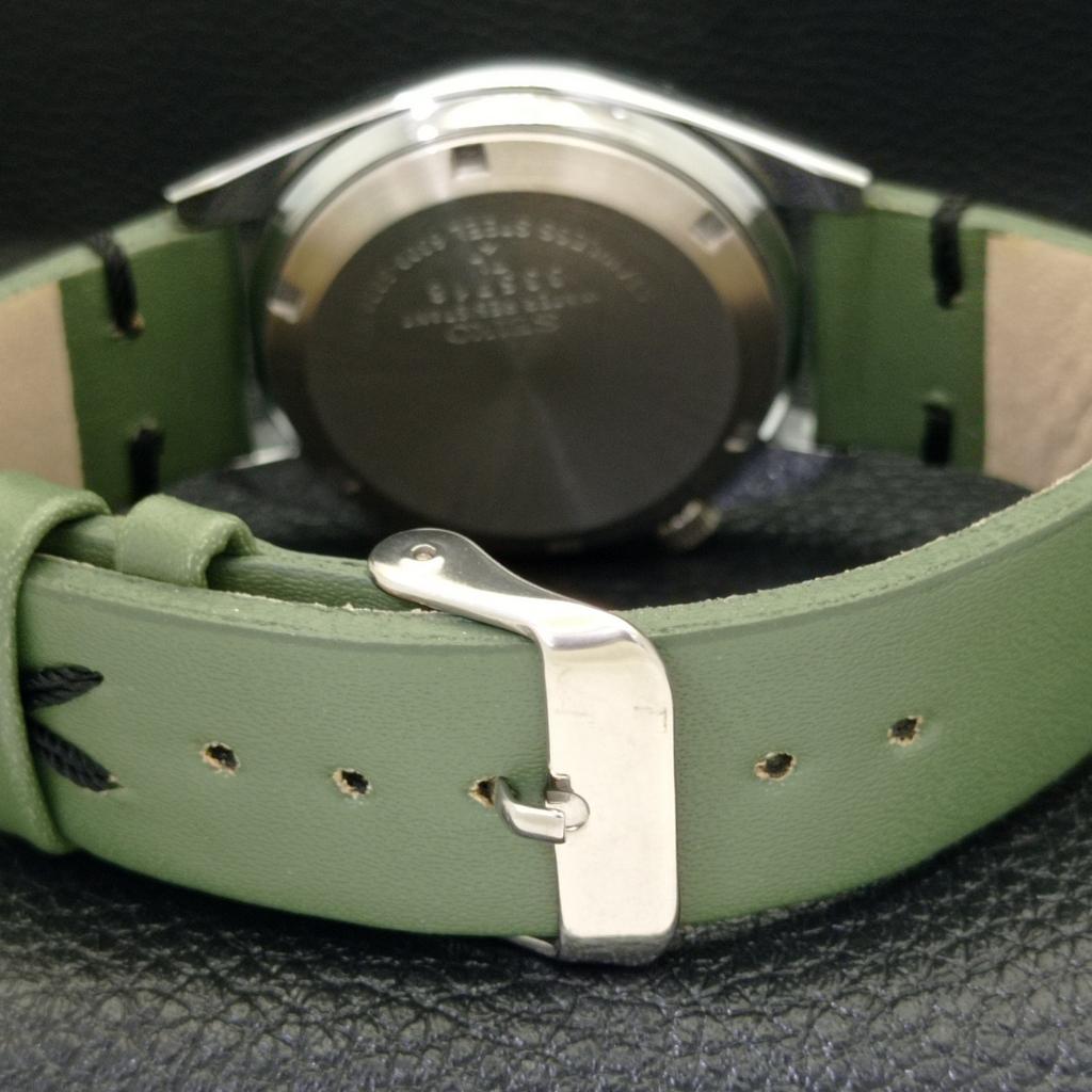 REFURBISHED SEIKO 5 AUTOMATIC MENS WATCH JAPAN MADE GREEN DIAL CUSTOM A440116-2 QV90-a440116