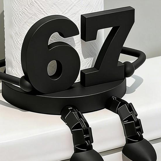 Reading Buddy Toilet Paper Holder 3D Printed Freestanding Toilet Roll Holder Funny Buddy Bathroom Roll Dispenser with Movable Legs for Home Office