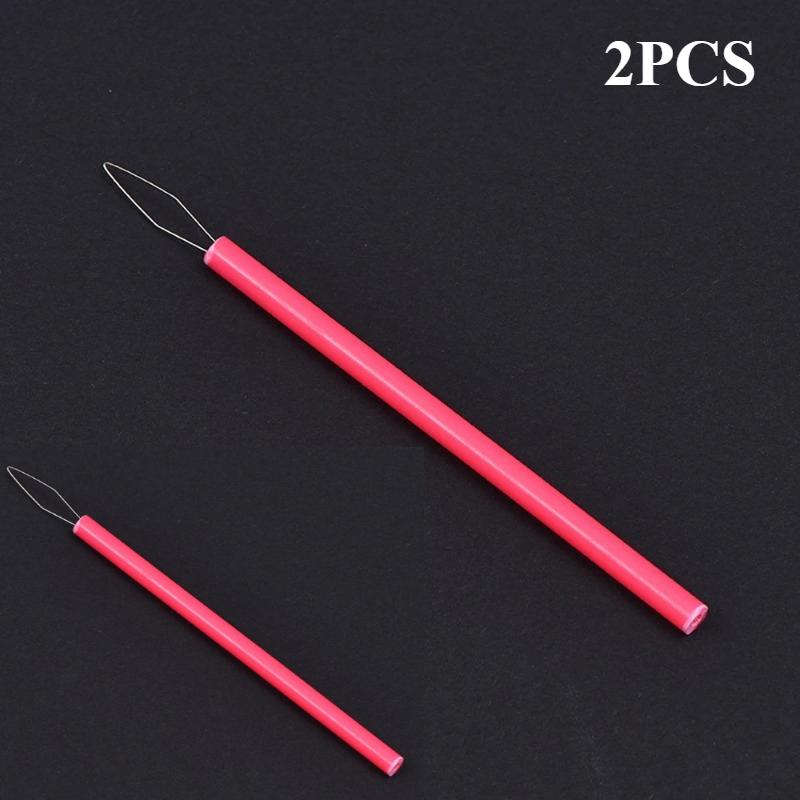 

1/2 шт. Расширенный набор нитевдевателей для швейной машины, ручного шитья, вышивки, инструмента для бисероплетения, аксессуаров для рукоделия (Смешанный цвет) Rose Red 2PCS