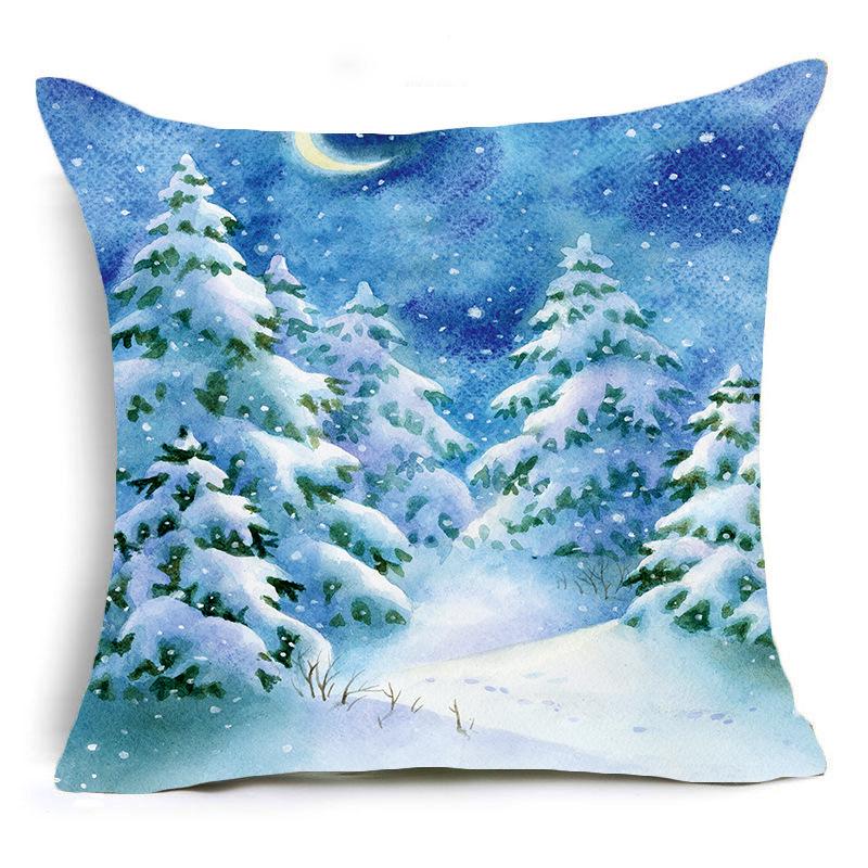 

Рождественский снег Коттедж серии наволочки праздник украшения дома Рождественский подарок Чехлы на подушки 40x40cm