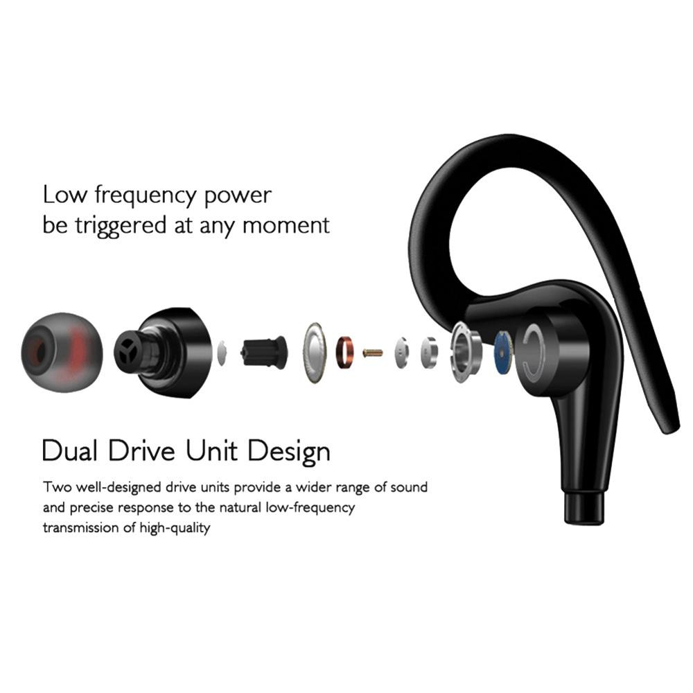 3.5mm Bass Earphones IPX5 Waterproof Earhook Sports Running Headphones For Xiaomi iPhone Samsung Android Good-sound Headset