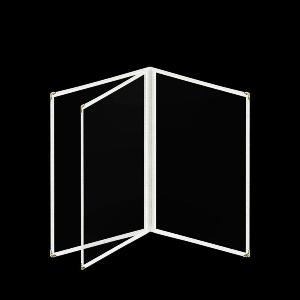 A4 A4 Menu Paper Holder Metal Corners Shell Document Folder PVC Transparent Menu Cover Hotel