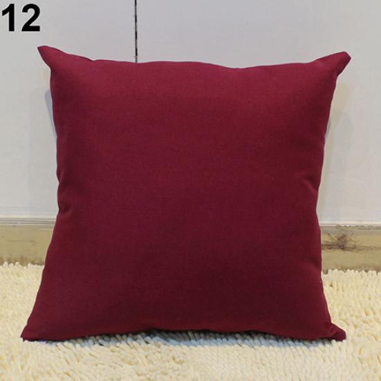 Fashion Simple Solid Color Throw Cushion Square Cover Pillow Case Home Decor