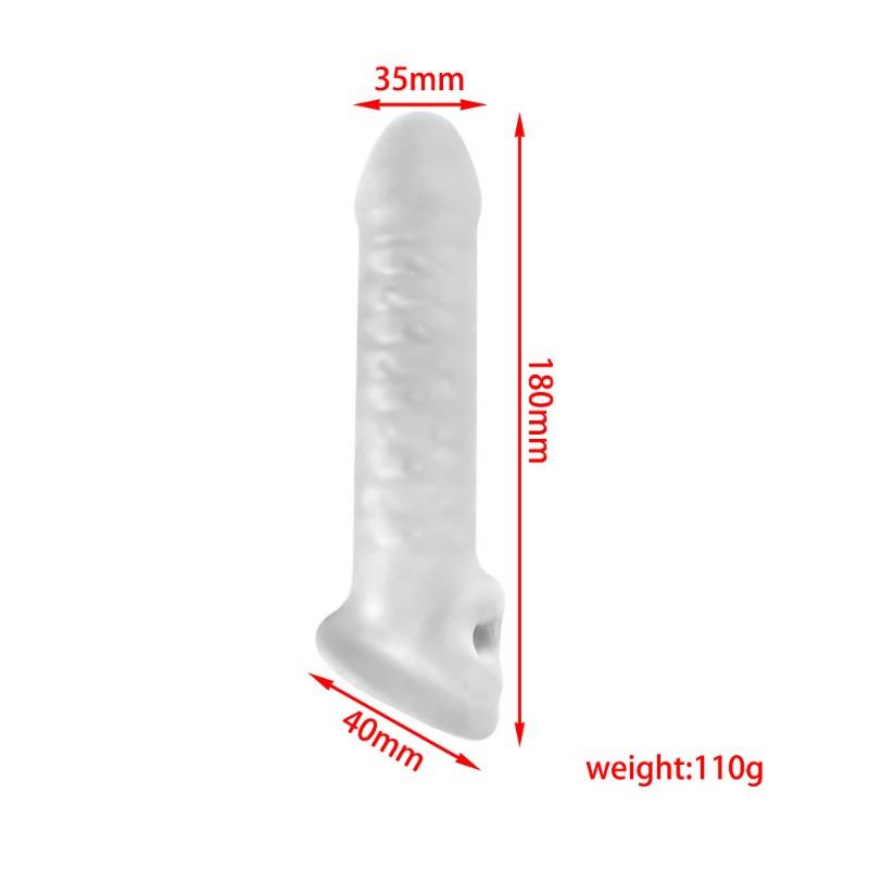 Penis Enlargement Sleeve Thicken Peins Extender Sleeve Soft Lock Sperm Cock Ring Sex Toys for Men Sex Products Penis Enlarger