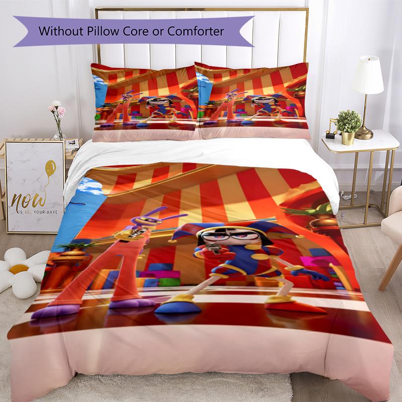 Pomni Circus Quilt Cover Set Suitable For Living Room Soft Fabric Perfect Gift For Friends Family