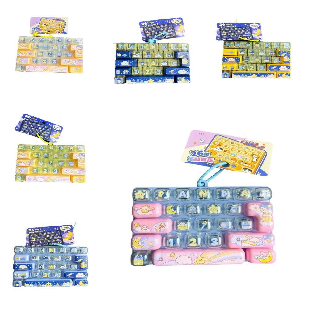 26 Key Decompression Button Toy Mini Keyboard Keyboard Keychain  Hanging Charm