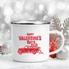 Love Heart Printed Camping Mug Valentine Party Juice Milk Cup Coffee Cups  Enamel Mugs Valentine's Day Gifts for Family Friends