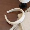 Rhinestone Sponge Hairband For Women Vintage Solid Wide Brim Puffy Puffy Hair Hoop Headband Hair Accessories