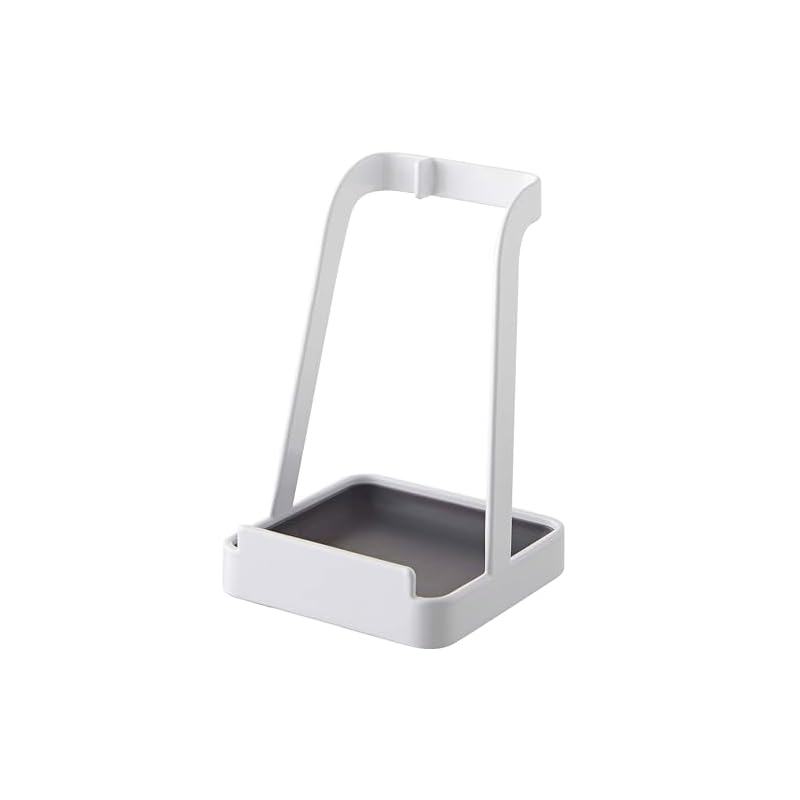 Yamazaki Tower Ladle & Pot Lid Stand, White, Approx. 10cm W X 10cm D X 15cm H, 2248