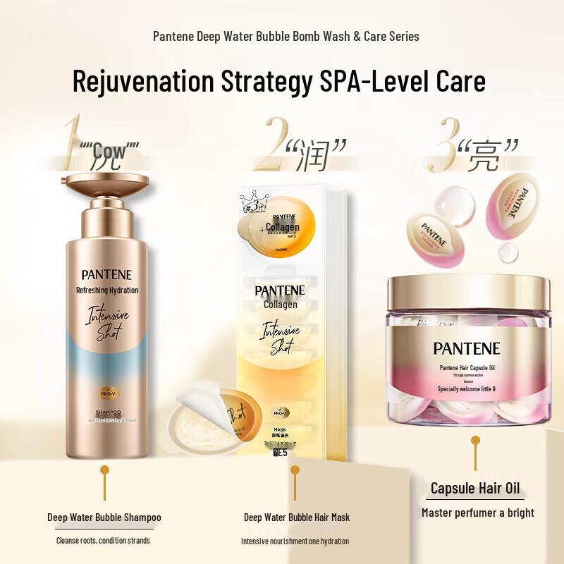 Pantene Lotion Repair Shampoo with Citrus Scent Hair Oil Set