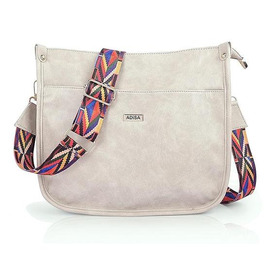 ADISA trendy hobo shoulder handbag for women and girls with crossbody sling belt (AD4082)