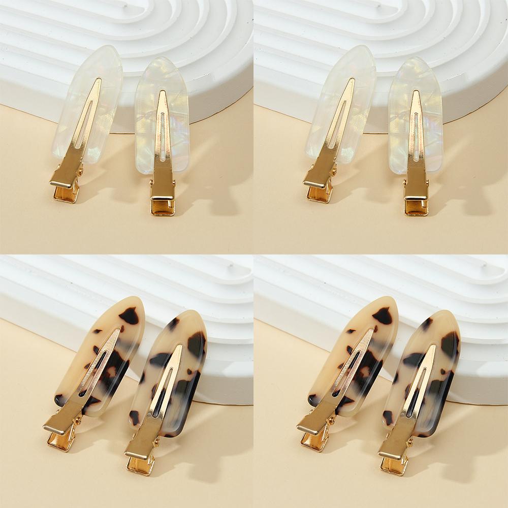 

8Pcs Girls Leopard Seamless Hair Clip Set Women Acetate Sheet No Bend Bangs Clip Duckbill Clip Hairpins Makeup Hair Styling Tool 8 Pieces