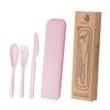 Travel Utensils Set Reusable Flatware Tableware for Hotel Outdoor Restaurant Beige