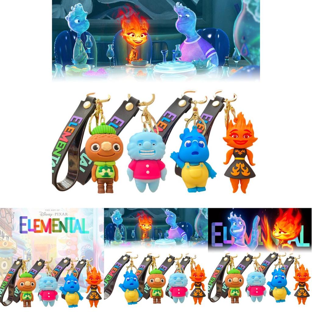 Cute Elemental City Pvc Keychain For Kids And Adults
