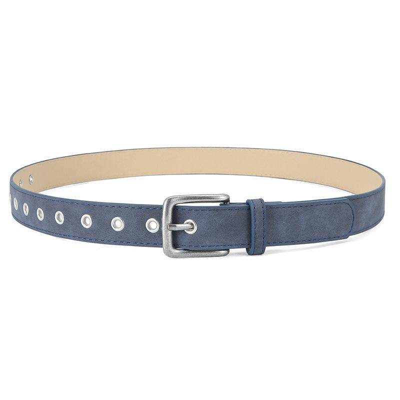 Women's Retro Literary Style Frosted Textured Pin Buckle Belt - Durable PU Leather