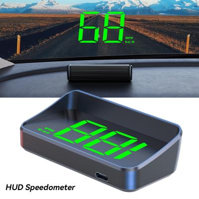 תצוגת ראש מד מהירות GPS לרכב מד מהירות דיגיטלי HUD תצוגת קמ"ש מייל לשעה חבר והפעל לרכב משאית אופנוע אביזרי חלקי רכב