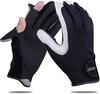 Goture Fishing Gloves with Flip Size Winter Cycling Warm Fishing Opening Sea River Cold Weather Protection Men's Cover, Gray, Two-Finger Opening, L,