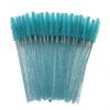 100Pcs/Bottle Disposable Mascara Wand Eyelash Brush Faux Crystal Eyebrow Spoolies Brush Portable Lash Makeup Applicator Brush Tools