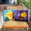 Large Capacity Trick or Treat Bag Fabric Pumpkin Storage Bag Halloween Felt Handbag  Female