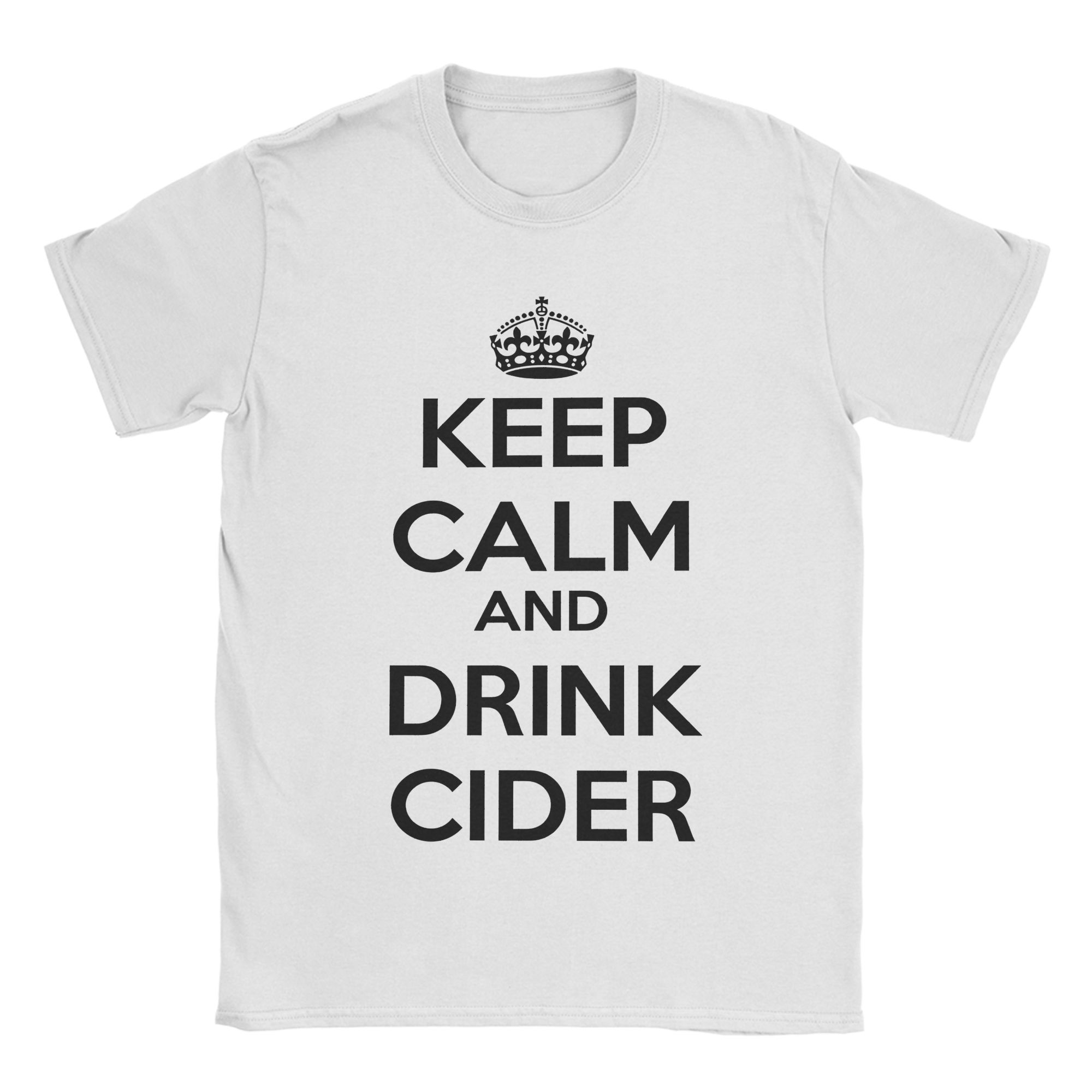 

Vintage Keep Calm And Drink Cider T-Shirt Men Crew Neck Pure Cotton T Shirts Short Sleeve Tees Gift Idea Clothes 5XL різнокольоровий