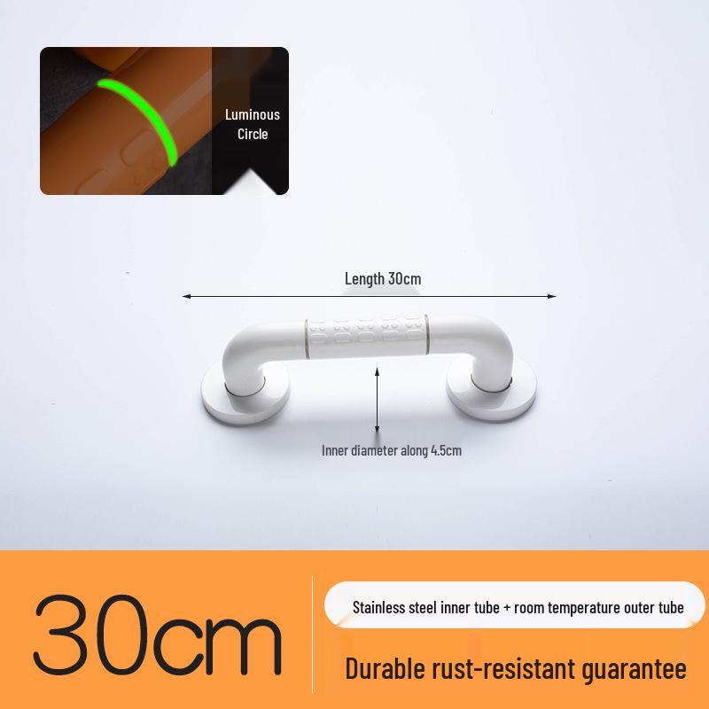 Stainless Steel Non-Slip Grab Bar for Barrier-Free Bathrooms, Ideal for Elderly and Disabled.