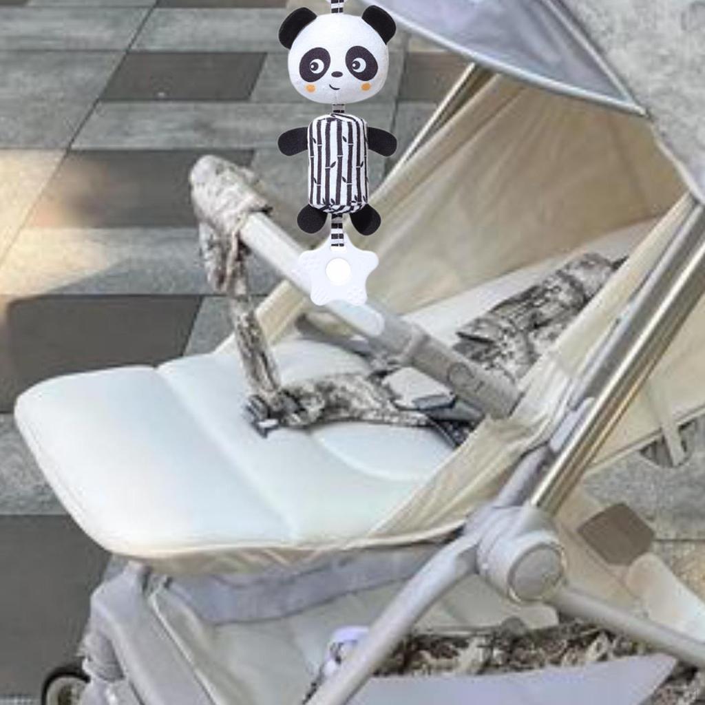 Cartoon Animal Stuffed Hanging Rattle Toys Wind Chime for Pushchair Baby Bed Panda Shape